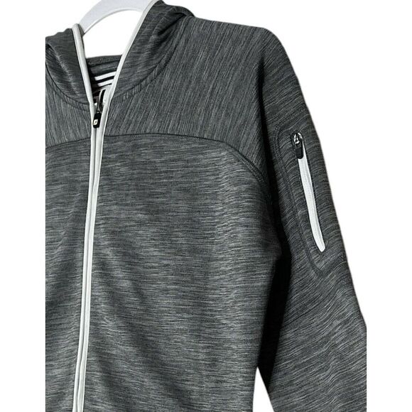 FJ‎ Footjoy Jacket Women Medium Gray Stretch Golf Zip Up Workout Athleisure - Picture 8 of 11